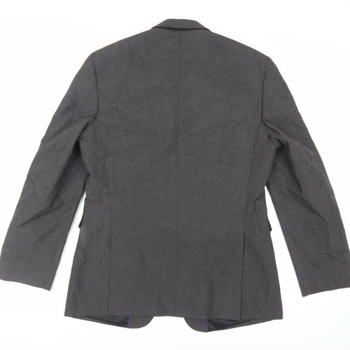 Burton Mens Grey Polyester Jacket Suit Jacket Size 40 Regular