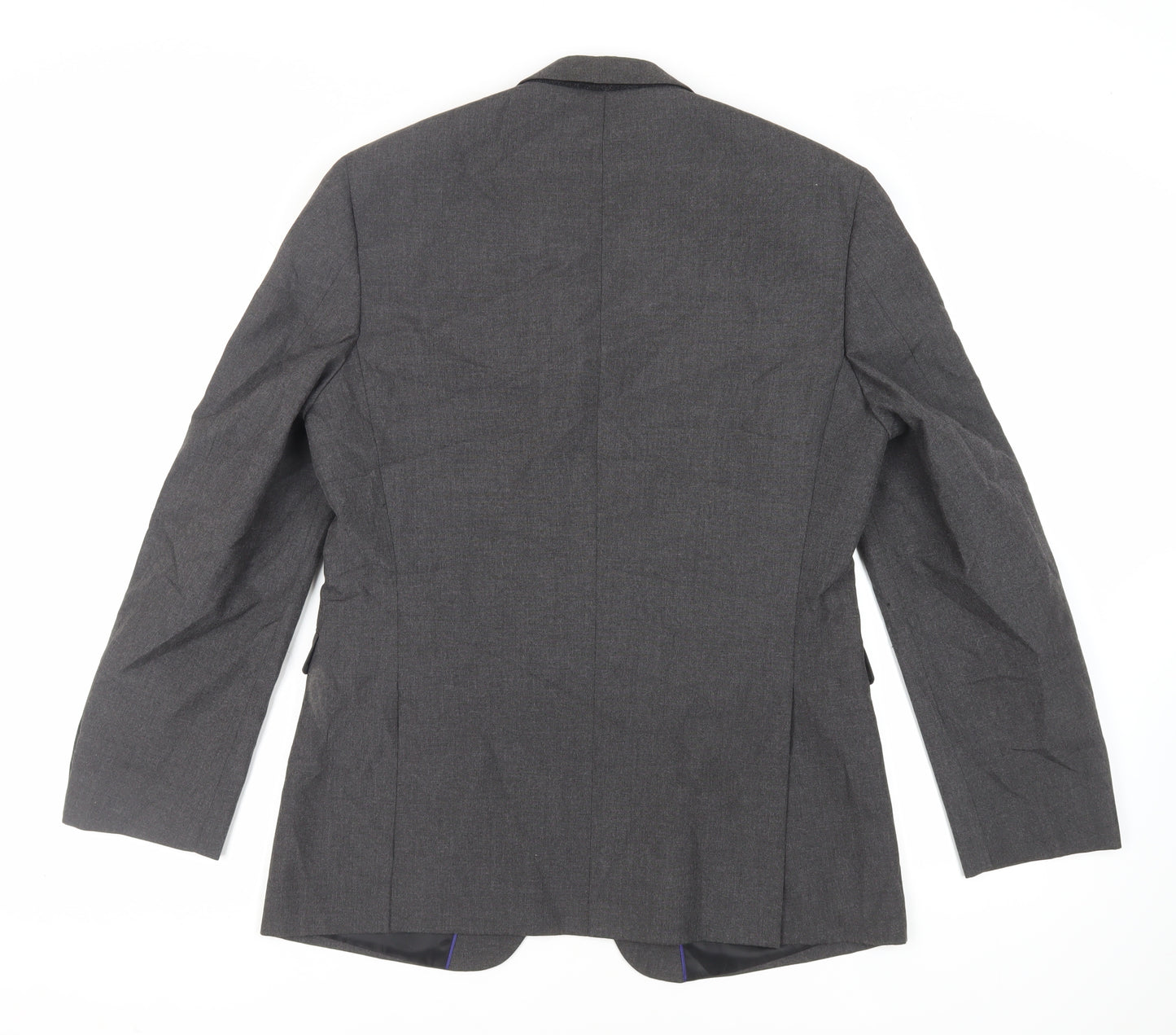 Burton Mens Grey Polyester Jacket Suit Jacket Size 40 Regular