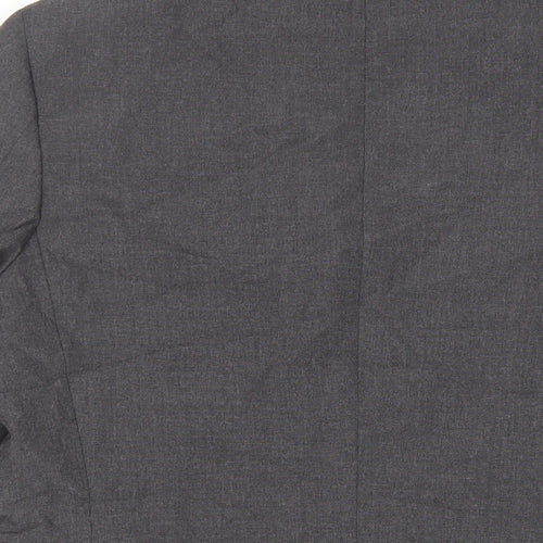 Burton Mens Grey Polyester Jacket Suit Jacket Size 40 Regular