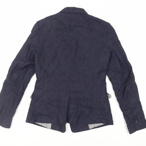 Zara Womens Blue Jacket Blazer Size S Button