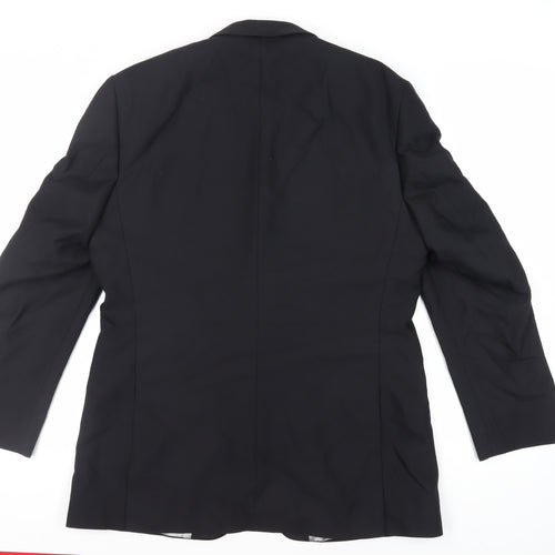 Burton Mens Black Polyester Tuxedo Suit Jacket Size 42 Regular