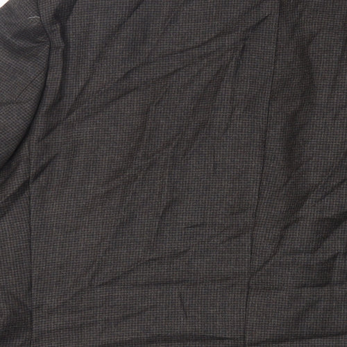 Marks and Spencer Mens Brown Geometric Wool Jacket Suit Jacket Size 44 Regular