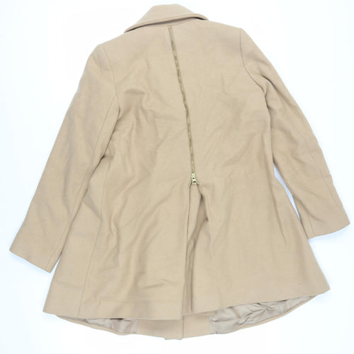 Isabella Oliver Womens Beige Pea Coat Coat Size S Button