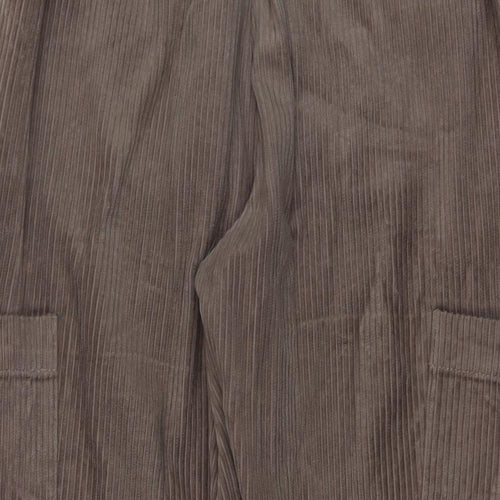 ASOS Womens Brown Cotton Trousers Size S L28 in Regular Drawstring