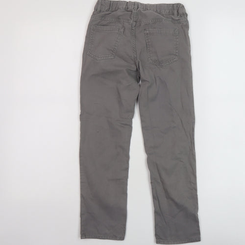 H&M Boys Grey Cotton Straight Jeans Size 8-9 Years Regular Snap