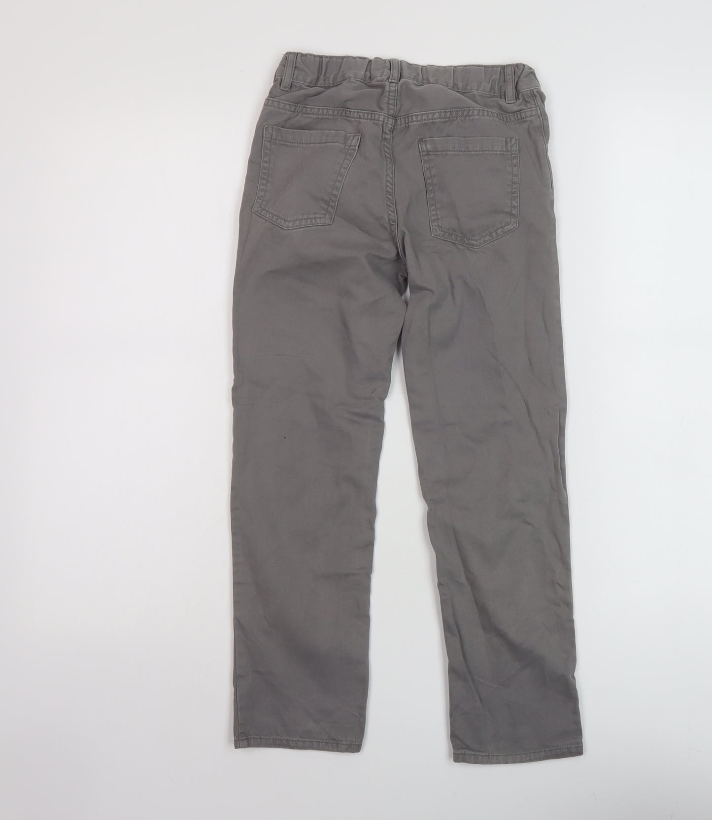 H&M Boys Grey Cotton Straight Jeans Size 8-9 Years Regular Snap