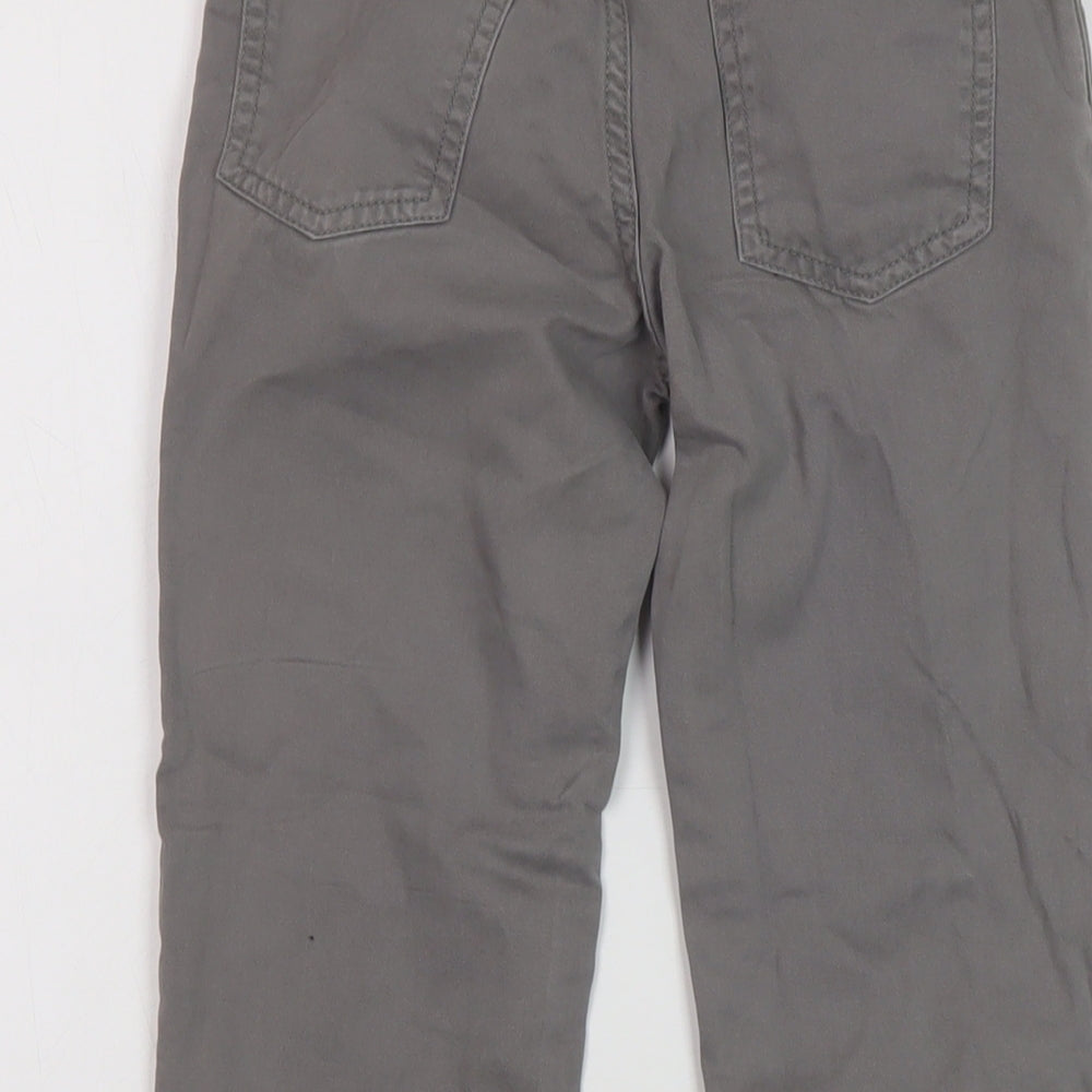 H&M Boys Grey Cotton Straight Jeans Size 8-9 Years Regular Snap