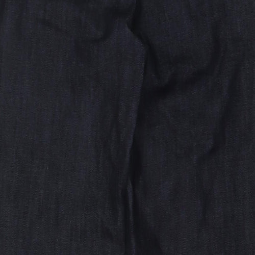 Wallis Womens Blue Cotton Bootcut Jeans Size 8 L28 in Regular Button