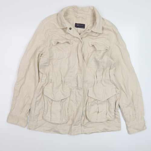 Marks and Spencer Womens Beige Jacket Size 10 Snap