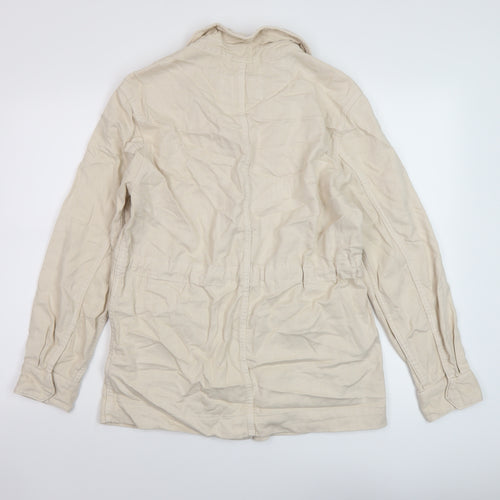 Marks and Spencer Womens Beige Jacket Size 10 Snap