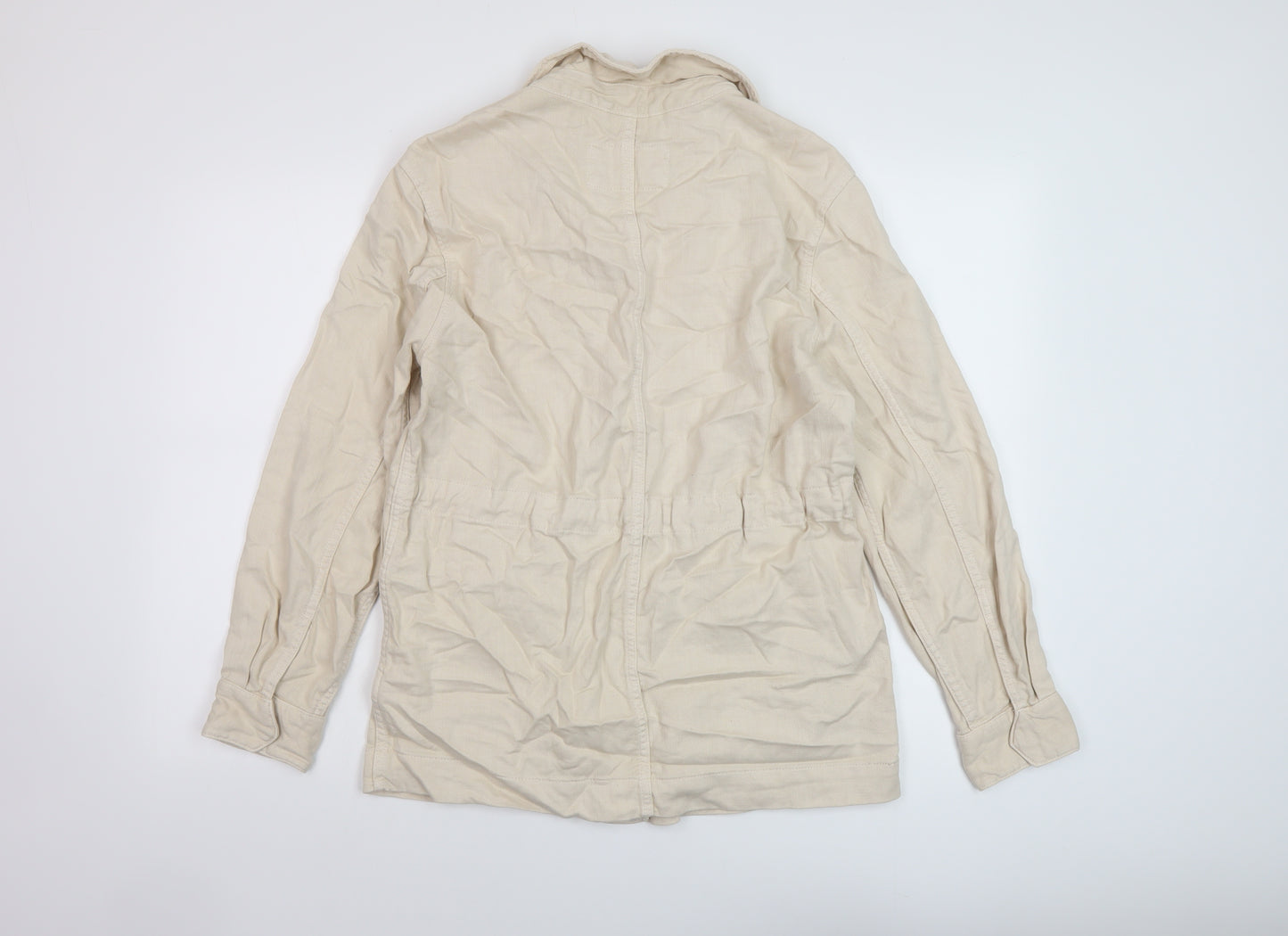 Marks and Spencer Womens Beige Jacket Size 10 Snap