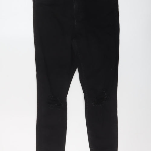 New Look Womens Black Cotton Skinny Jeans Size 10 L25 in Regular Button