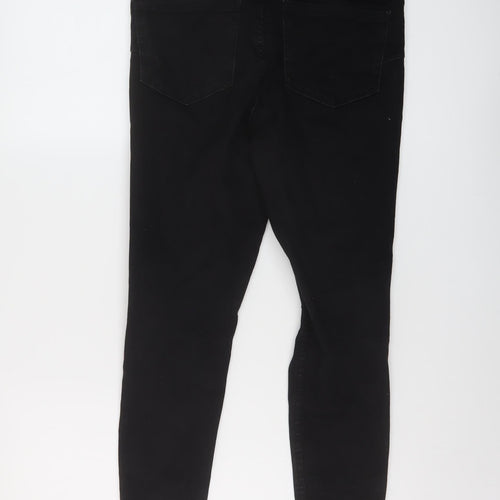New Look Womens Black Cotton Skinny Jeans Size 10 L25 in Regular Button