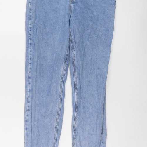 H&M Womens Blue Cotton Skinny Jeans Size 6 L26 in Regular Button