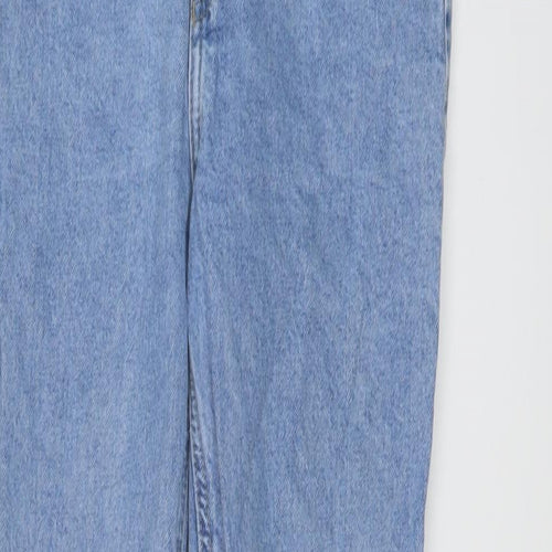 H&M Womens Blue Cotton Skinny Jeans Size 6 L26 in Regular Button