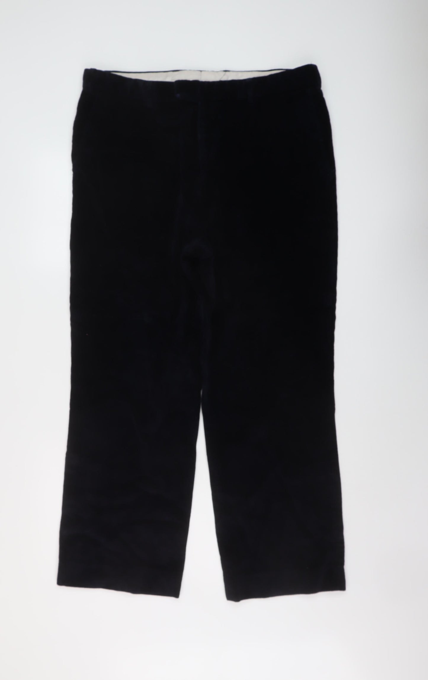 Bruar Mens Blue Cotton Trousers Size 40 in L28 in Regular Button