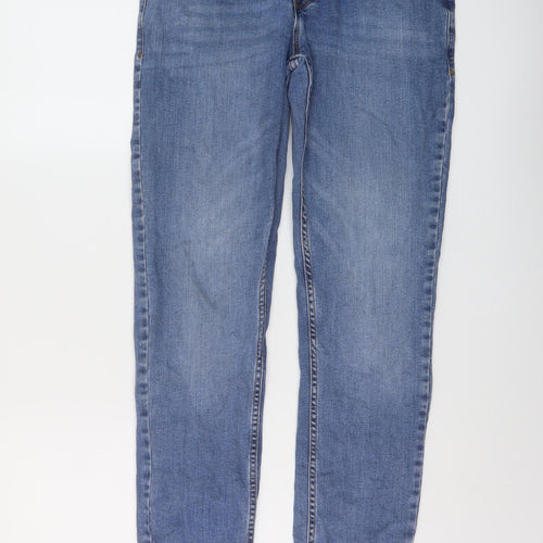 COLLUSION Mens Blue Cotton Skinny Jeans Size 32 in L32 in Regular Button