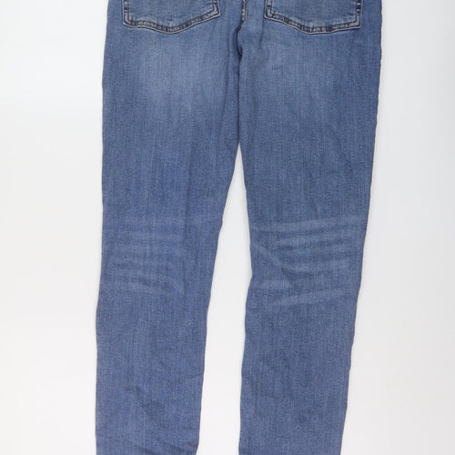 COLLUSION Mens Blue Cotton Skinny Jeans Size 32 in L32 in Regular Button