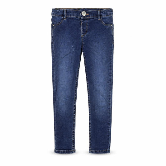 River Island Girls Blue Cotton Skinny Jeans Size 5 Years Regular Button