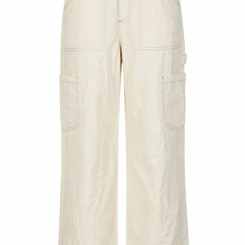 Denim & Co. Womens Beige Cotton Wide-Leg Jeans Size 10 L31 in Regular Button
