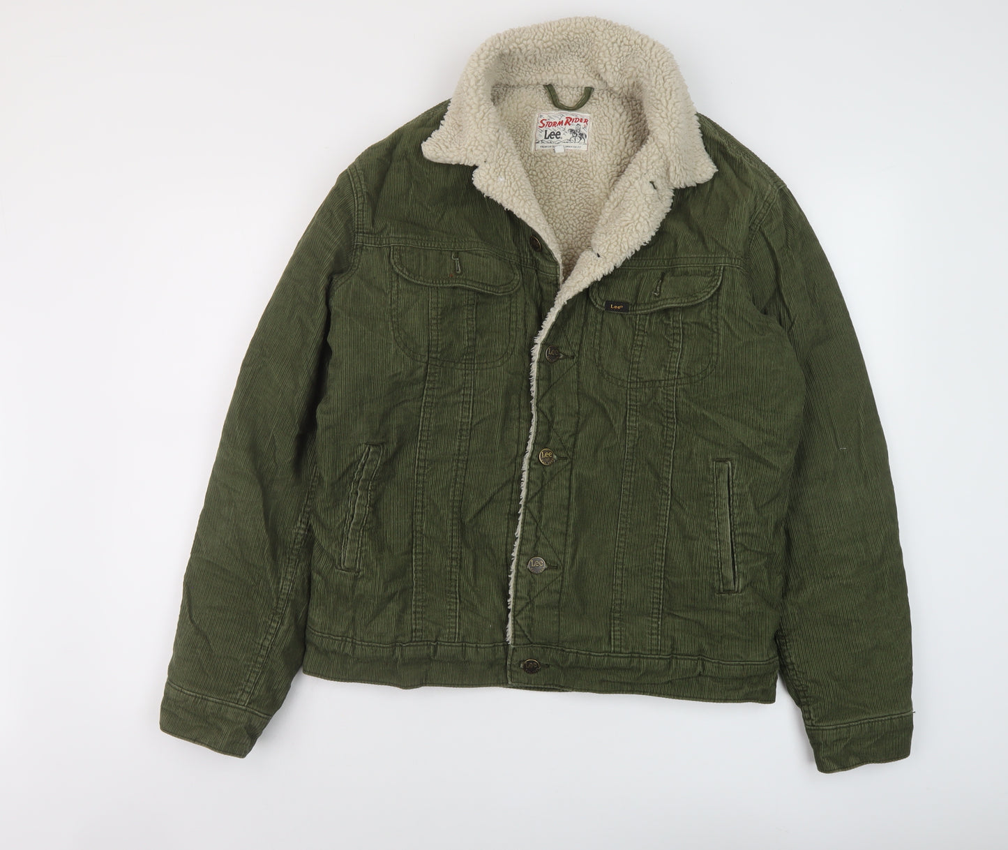 Lee Mens Green Jacket Size M Button