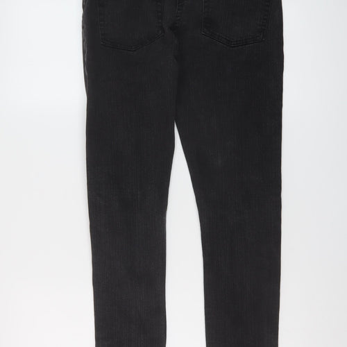 Denim & Co. Womens Grey Cotton Skinny Jeans Size 12 L30 in Regular Button