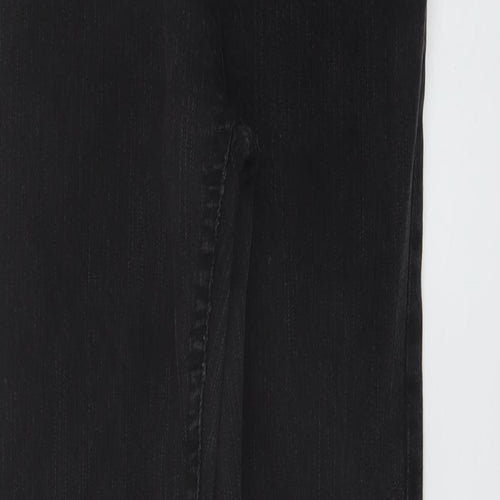 Denim & Co. Womens Grey Cotton Skinny Jeans Size 12 L30 in Regular Button
