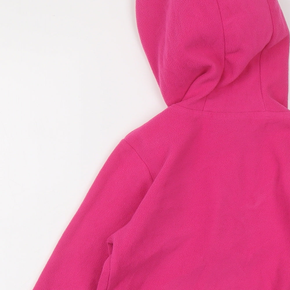 Mountain Warehouse Girls Pink Polyester Pullover Hoodie Size 7-8 Years Zip