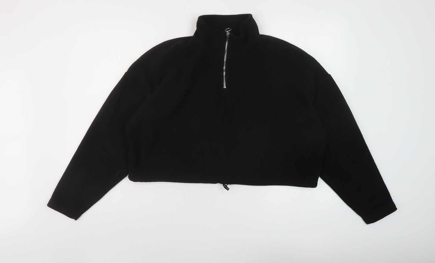 FACTORIE Womens Black Polyester Pullover Sweatshirt Size S Zip