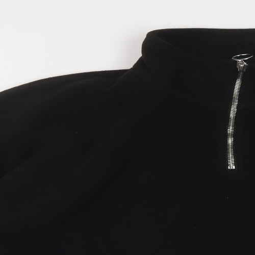FACTORIE Womens Black Polyester Pullover Sweatshirt Size S Zip