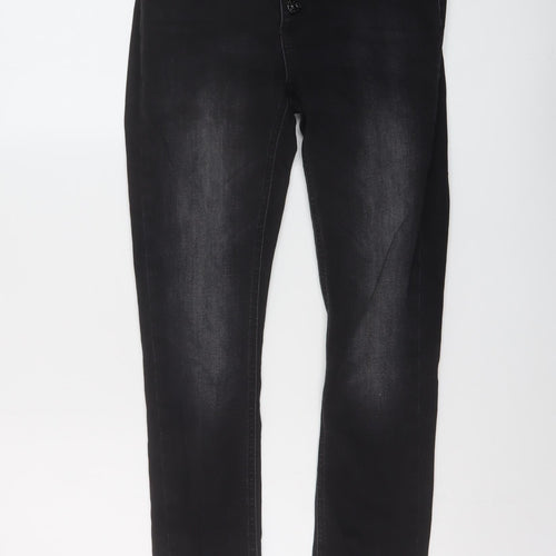 Only Womens Grey Cotton Skinny Jeans Size 24 in L30 in Regular Button