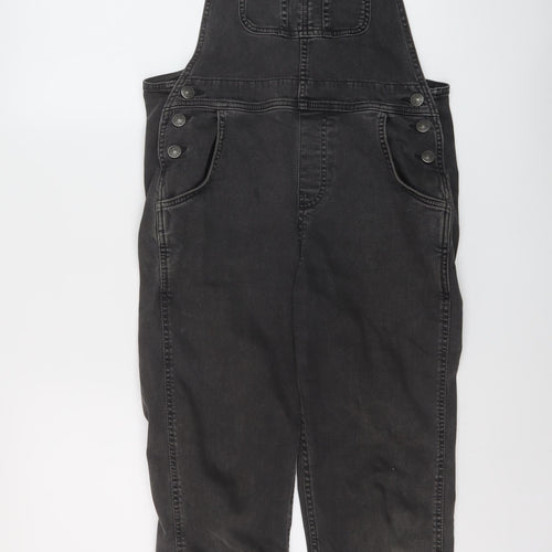 Fat Face Womens Grey Cotton Dungaree One-Piece Size 8 Buckle