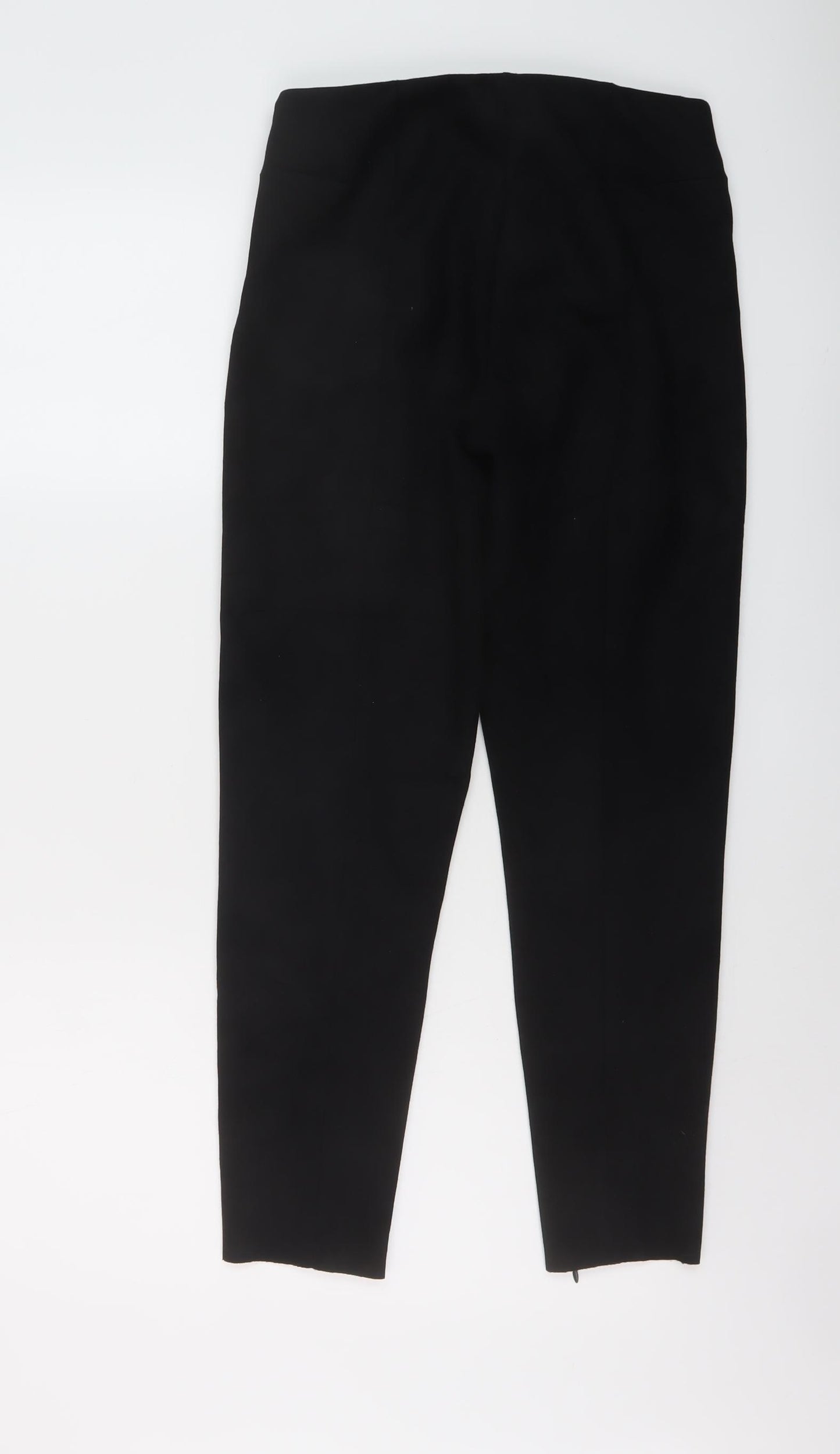 Zara Womens Black Polyester Trousers Size M L26 in Regular Zip