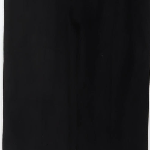 Zara Womens Black Polyester Trousers Size M L26 in Regular Zip