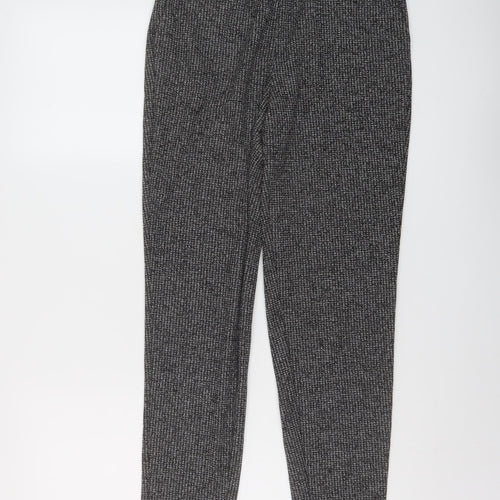 Mango Womens Black Polyester Trousers Size S L27 in Regular