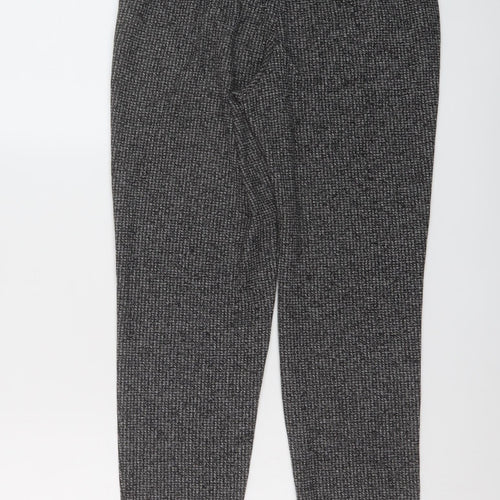 Mango Womens Black Polyester Trousers Size S L27 in Regular