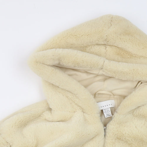 Topshop Womens Ivory Jacket Size S Zip