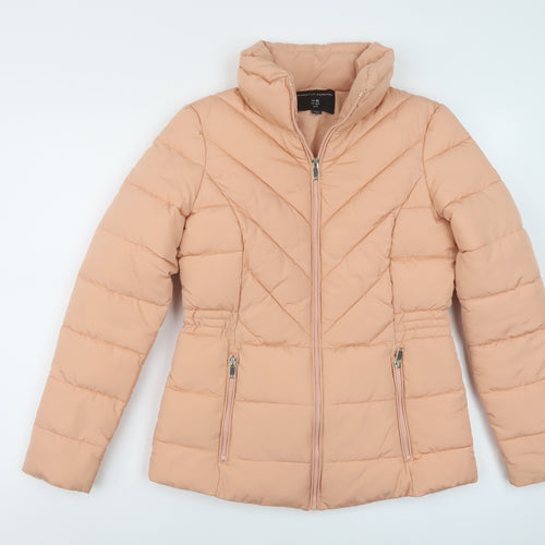 Dorothy Perkins Womens Pink Puffer Jacket Coat Size 6 Zip
