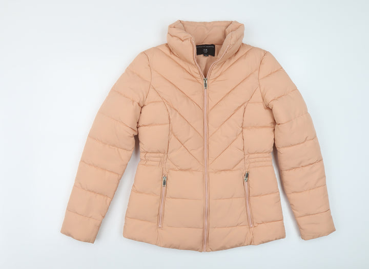 Dorothy Perkins Womens Pink Puffer Jacket Coat Size 6 Zip