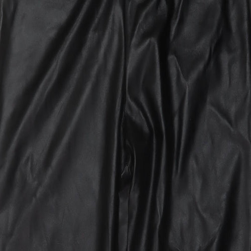 PRETTYLITTLETHING Womens Black Polyester Jegging Trousers Size 12 L26 in Regular