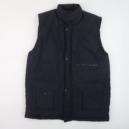 Fortress Mens Blue Gilet Waistcoat Size L Zip