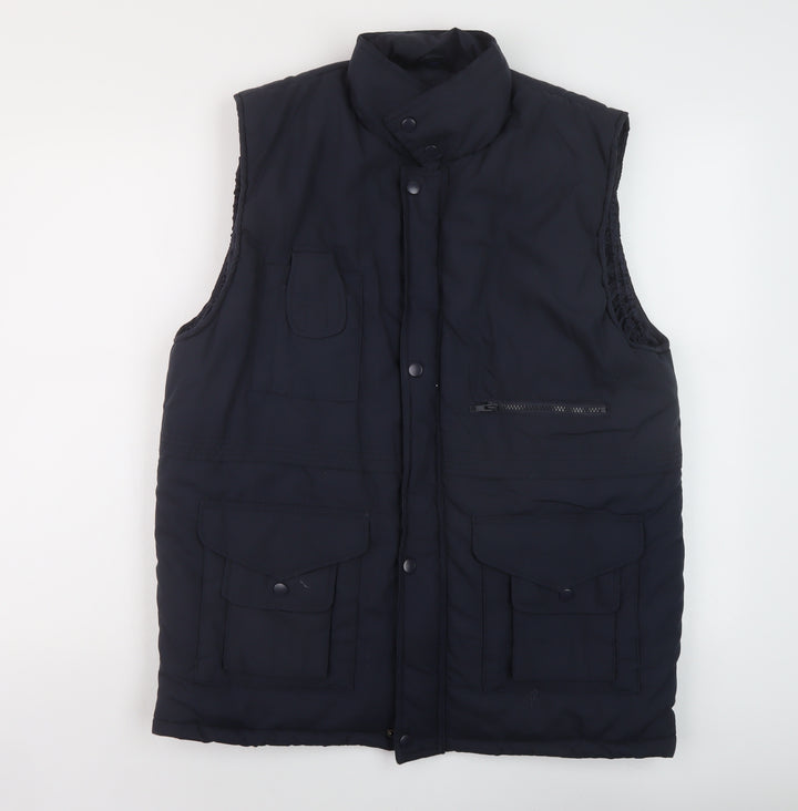 Fortress Mens Blue Gilet Waistcoat Size L Zip