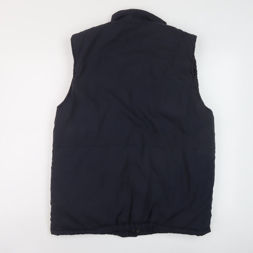 Fortress Mens Blue Gilet Waistcoat Size L Zip