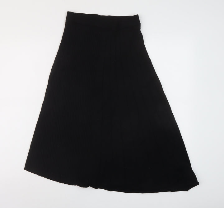 & Other Stories Womens Black Viscose A-Line Skirt Size S