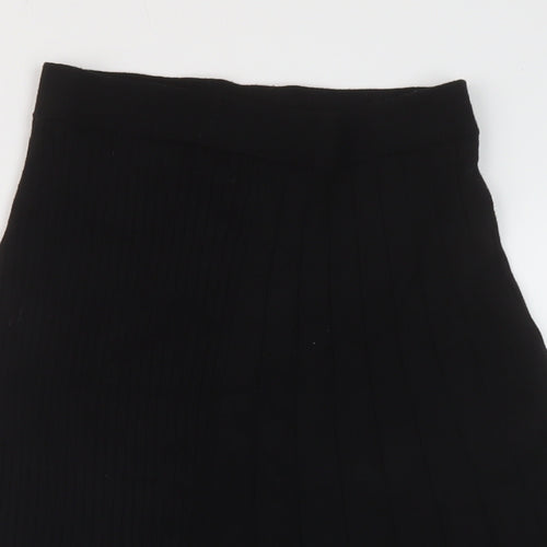 & Other Stories Womens Black Viscose A-Line Skirt Size S