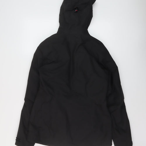 DECATHLON Womens Black Rain Coat Coat Size XS Zip