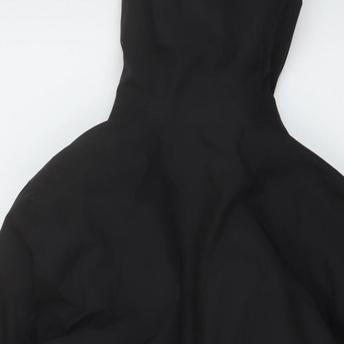 DECATHLON Womens Black Rain Coat Coat Size XS Zip