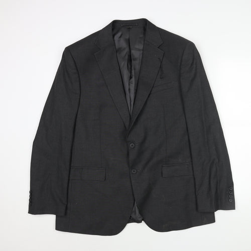 Marks and Spencer Mens Grey Polyester Jacket Suit Jacket Size 44 Regular