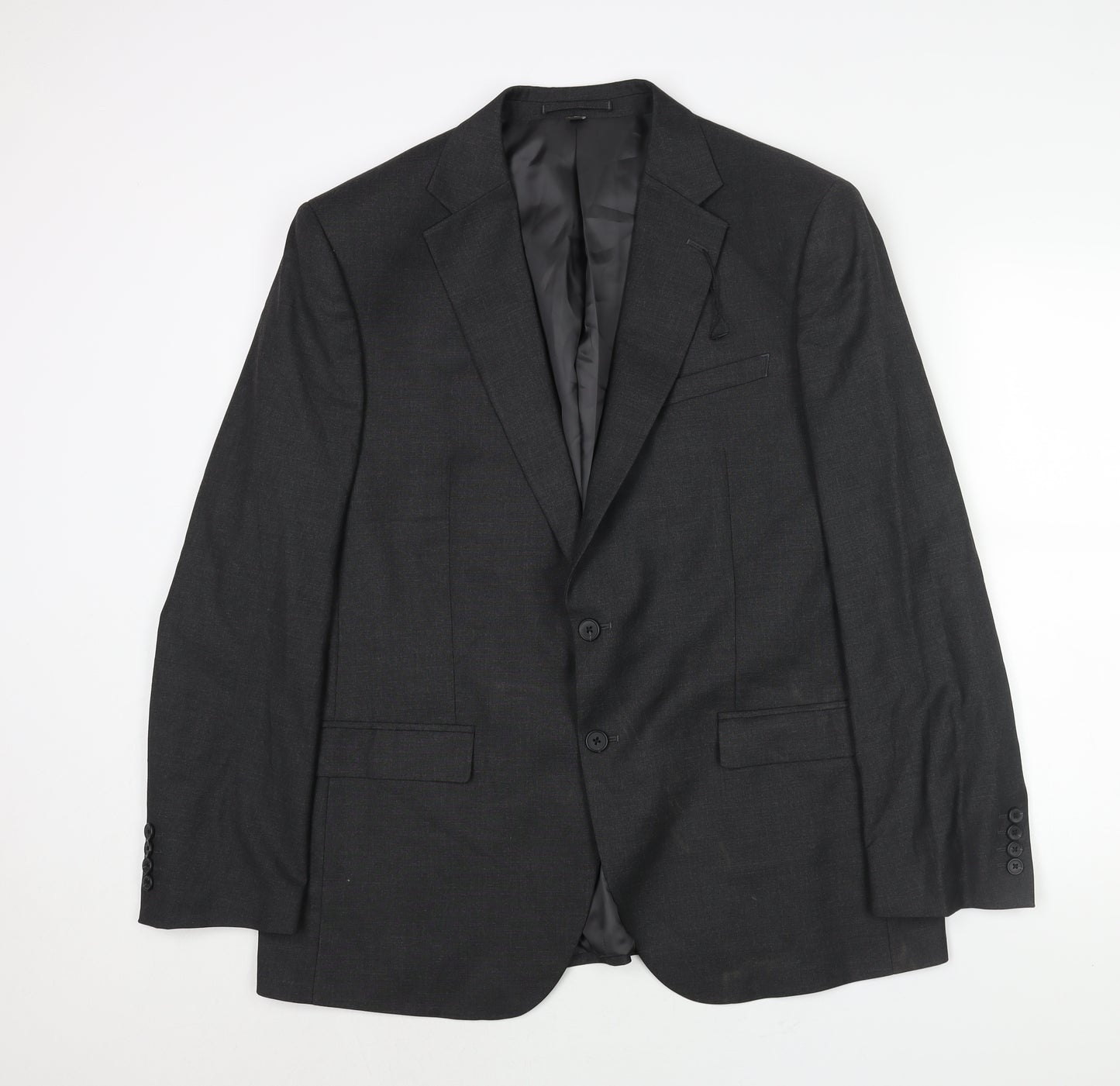 Marks and Spencer Mens Grey Polyester Jacket Suit Jacket Size 44 Regular