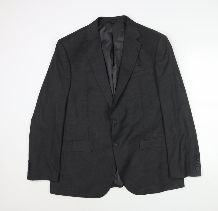 Marks and Spencer Mens Grey Polyester Jacket Suit Jacket Size 44 Regular